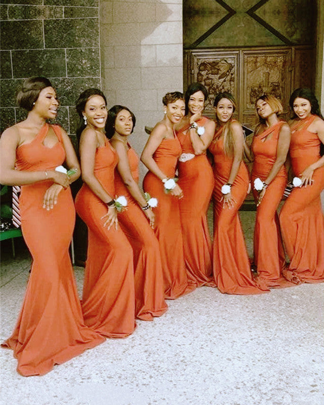 Burnt Orange Bridesmaid Dresses Mermaid ...